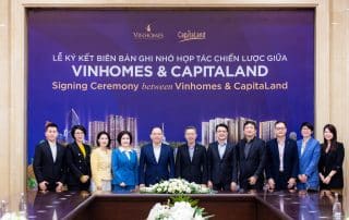 Lễ ký kết hợp tác chiến lược giữa Vinhomes và CapitaLand, giới thiệu dự án The Fullton CapitaLand tại Hưng Yên.
