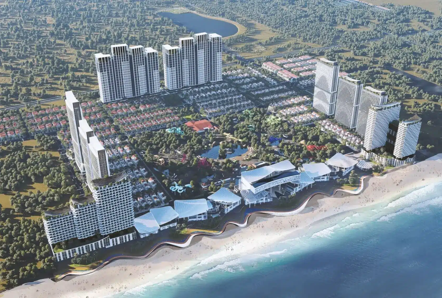Toàn cảnh Dự án Blanca City – quần thể nghỉ dưỡng và giải trí 96 ha tại trung tâm TP Vũng Tàu.
