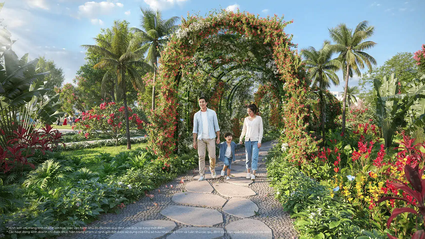 Cư dân tận hưởng không gian sống xanh mát tại Vinhomes Green City, đô thị All-in-One hiện đại ở Long An.